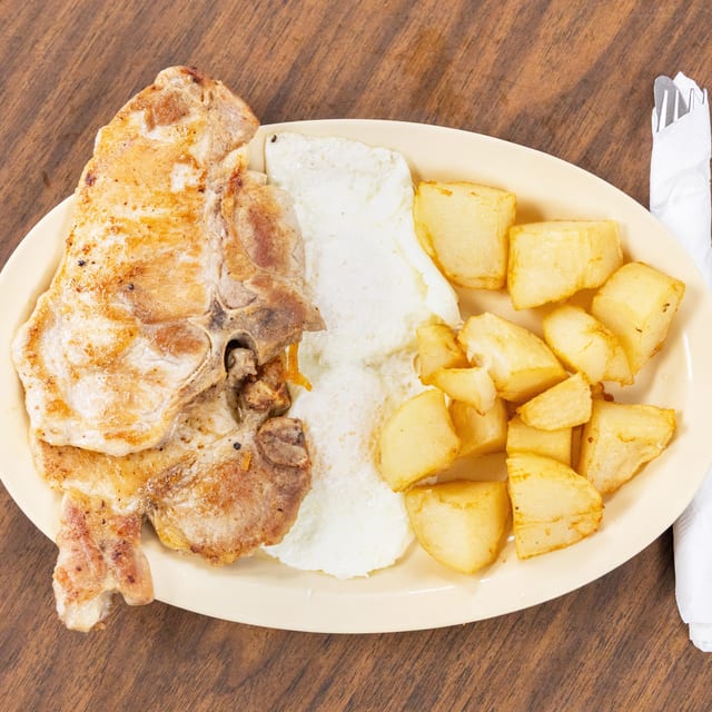 Pork Chop & Eggs.